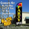 Party Supplies Windless Feather Banner Flag Kit (Flag, Pole, & Ground Mt)
