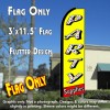 PARTY SUPPLIES (Yellow/Red) Flutter Feather Banner Flag (11.5 x 3 Feet)