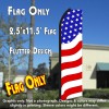 PATRIOTIC (Waves) Flutter Polyknit Feather Flag (11.5 x 2.5 feet)