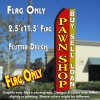 PAWN SHOP (Yellow/Red) Flutter Feather Banner Flag (11.5 x 3 Feet)