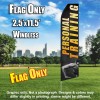 Personal Training (Gray and Yellow) Flutter Feather Flag Only (3 x 11.5 feet)