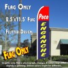 POCO ENGANCHE (Red/Blue) Flutter Feather Banner Flag (11.5 x 2.5 Feet)