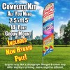Popcorn, Cotton Candy, and Snow Cones (Multicolor) Windless Feather Banner Flag Kit (Flag, Pole, & Ground Mt)