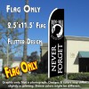 POW-MIA (Black) Flutter Feather Banner Flag (11.5 x 2.5 Feet)