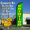 Printing Windless Feather Banner Flag Kit (Flag, Pole, & Ground Mt)