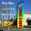 Quality Used Cars (Multicolor) Windless Polyknit Feather Flag (3 x 11.5 feet)