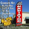 RADIATOR SPECIALISTS (Checkered) Flutter Feather Banner Flag Kit (Flag, Pole, & Ground Mt)