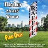 Raffle (Patritotic) Windless Polyknit Feather Flag (11.5 x 2.5 feet)
