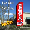 REEMBOLSO RAPIDO (Red) Flutter Feather Banner Flag (11.5 x 3 Feet)