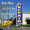 REPAIR (Blue/Checkered) Flutter Feather Banner Flag (11.5 x 2.5 Feet)