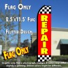REPAIR (Red/Checkered) Flutter Polyknit Feather Flag (11.5 x 2.5 feet)