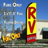 RV PARKING (Yellow/Red) Flutter Feather Banner Flag (11.5 x 3 Feet)