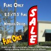 Sale (Red/White) Windless Feather Banner Flag (2.5 x 11.5 Feet)