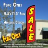 Sale (Red/Yellow) Windless Feather Banner Flag (2.5 x 11.5 Feet)