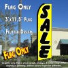 Sale (Yellow/Black) Windless Feather Banner Flag (2.5 x 11.5 Feet)