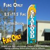SEAFOOD (Octopus) Flutter Feather Banner Flag (11.5 x 2.5 Feet)