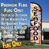 SEAFOOD Premium Windless Polyknit Feather Flag (3 x 11.5 feet)