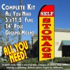 SELF STORAGE (Red/Yellow) Flutter Feather Banner Flag Kit (Flag, Pole, & Ground Mt)
