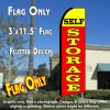 SELF STORAGE (Yellow/Red) Flutter Feather Banner Flag (11.5 x 3 Feet)