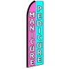 Manicure Pedicure (Purple/Blue) Feather Banner Flag 