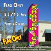 SHAVED ICE (Pink/Yellow) Flutter Polyknit Feather Flag (11.5 x 2.5 feet)