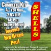 Shells (Red/Yellow Letters) Flutter Feather Flag Kit (Flag, Pole, & Ground Mt)