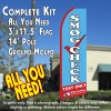 SMOG CHECK TEST ONLY (Star Certified) Flutter Feather Banner Flag Kit (Flag, Pole, & Ground Mt)