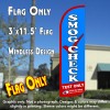 Smog Check Test Only Windless Polyknit Feather Flag (3 x 11.5 feet)