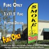 SMOKE SHOP (Yellow/Green) Flutter Feather Banner Flag (11.5 x 3 Feet)