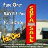 SOFA SALE (Red/Yellow) Flutter Polyknit Feather Flag (11.5 x 2.5 feet)