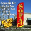 Sofa Sale (Red/Yellow) Windless Feather Banner Flag Kit (Flag, Pole, & Ground Mt)