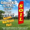 Soil (Red/Yellow Letters) Flutter Feather Flag Kit (Flag, Pole, & Ground Mt)