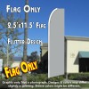 Solid GRAY Flutter Feather Banner Flag (11.5 x 2.5 Feet)