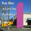 Solid PINK Flutter Polyknit Feather Flag (11.5 x 2.5 feet)