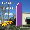 Solid Plum Flutter Feather Banner Flag (11.5 x 2.5 Feet)