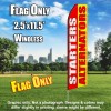 Starters/Alternators (Yellow/Red) Flutter Feather Flag Only (3 x 11.5 feet)