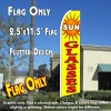 SUN GLASSES Windless Feather Banner Flag (2.5 x 11.5 Feet)