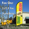 TACOS DE PESCADO (Yellow) Flutter Feather Banner Flag (11.5 x 3 Feet)