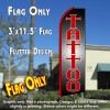 TATTOO (Gradient) Flutter Feather Banner Flag (11.5 x 3 Feet)