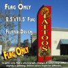 TATTOOS (Red/Yellow) Flutter Polyknit Feather Flag (11.5 x 2.5 feet)