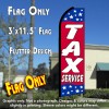 TAX SERVICE (Red/Stars) Flutter Feather Banner Flag (11.5 x 3 Feet)