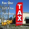TAX SERVICES (Red) Flutter Feather Banner Flag (11.5 x 3 Feet)