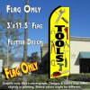 TOOLS (Yellow) Flutter Feather Banner Flag (11.5 x 3 Feet)