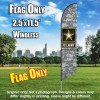 ARMY with camo Flutter Feather Banner Flag