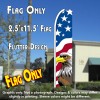 USA NEW GLORY (Eagle) Flutter Feather Banner Flag (11.5 x 2.5 Feet)