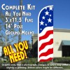 USA NEW GLORY Windless Feather Banner Flag Kit (Flag, Pole, and Ground Mount)