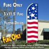 USA PRIDE Flutter Feather Banner Flag (11.5 x 3 Feet)
