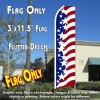 USA STAR SPANGLED Flutter Feather Banner Flag (11.5 x 3 Feet)