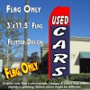 USED CARS (Red/Blue) Flutter Feather Banner Flag (11.5 x 3 Feet)