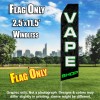 VAPE SHOP (Black/GREEN) Econo Feather Banner Flag 